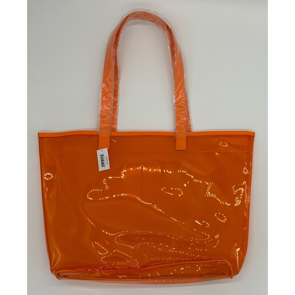 Clinique Orange Clear XL Tote Bag 12.75" Travel Beach Gym Shopping Bag